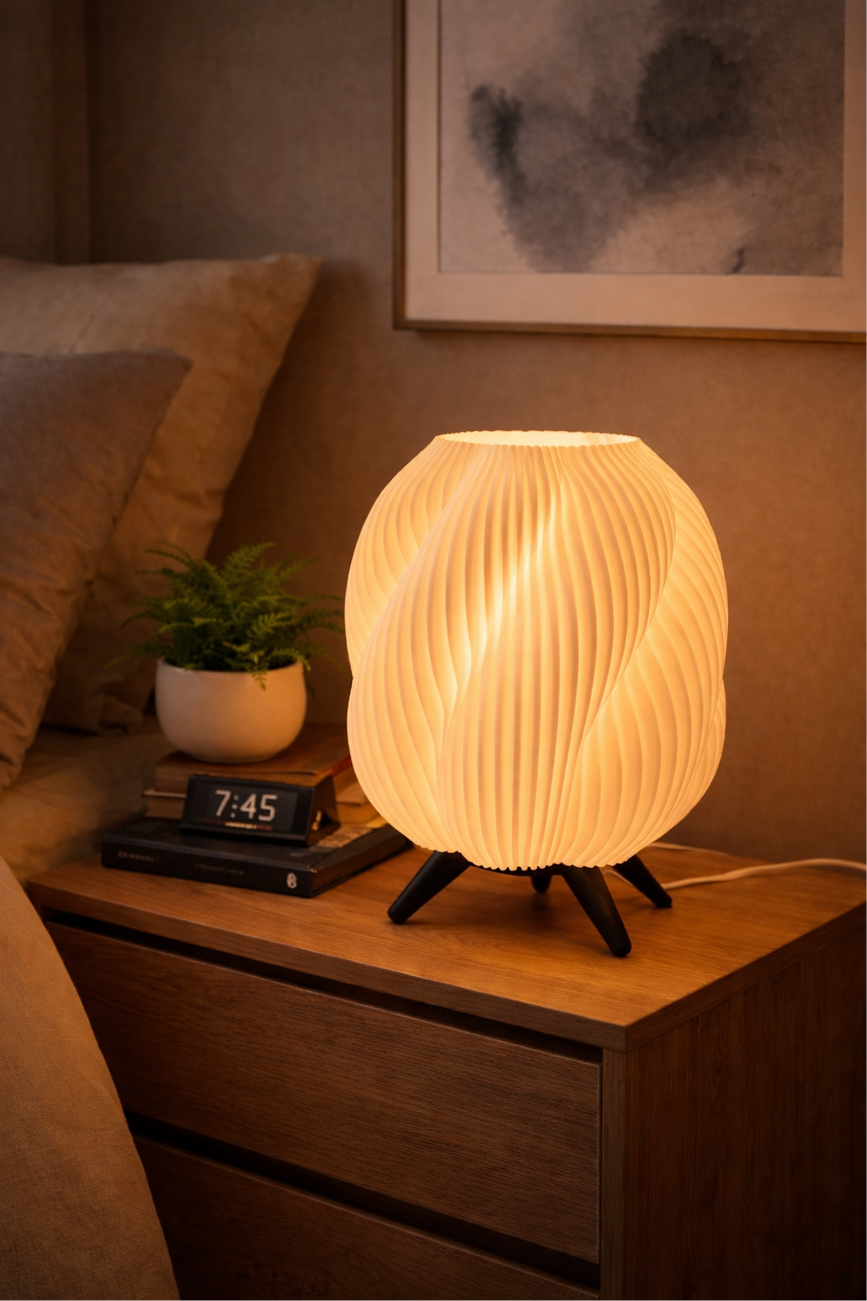 WaveGlow 3D Printed Table Lamp