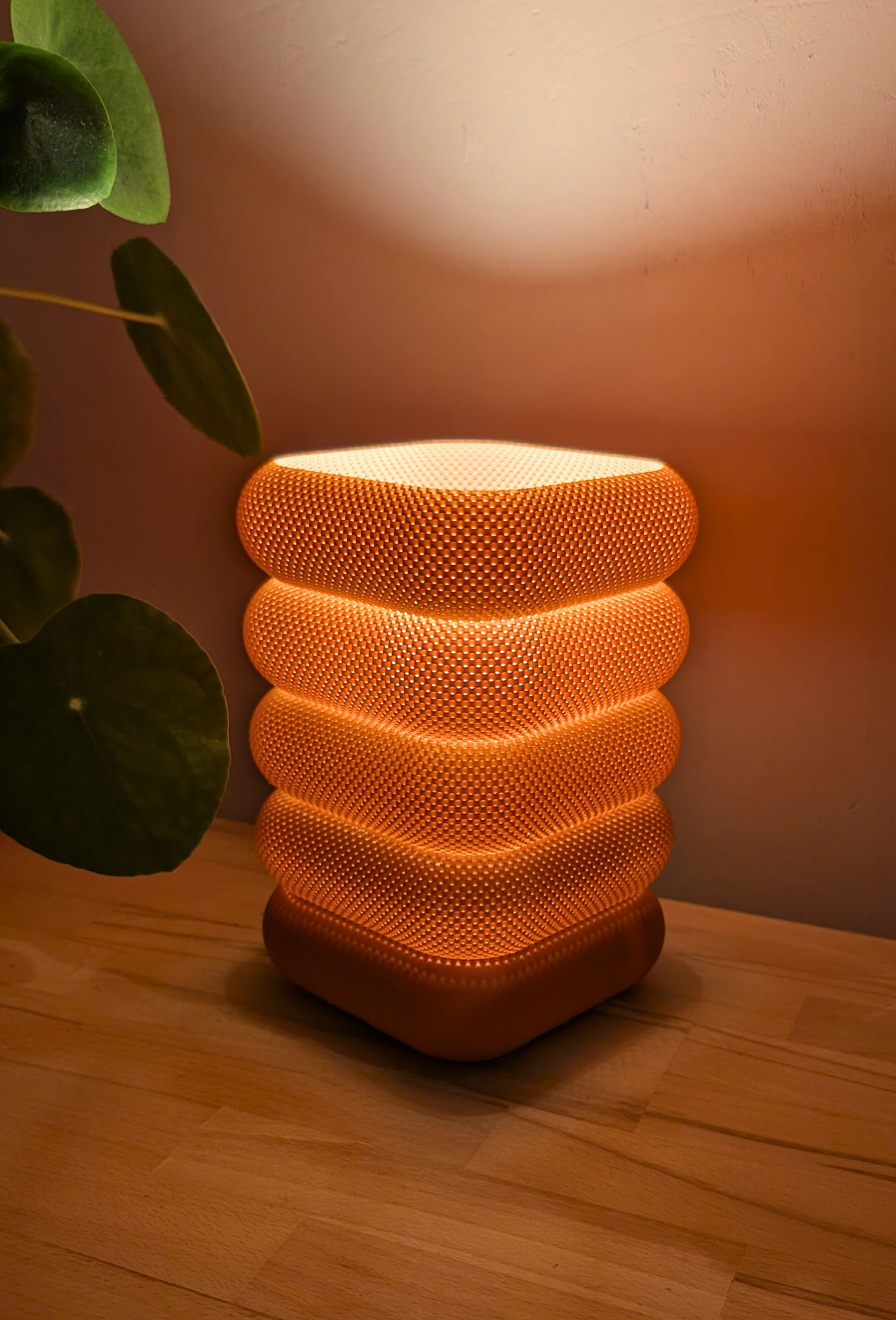 Modern Honeycomb 3D Printed Bedside Lamp