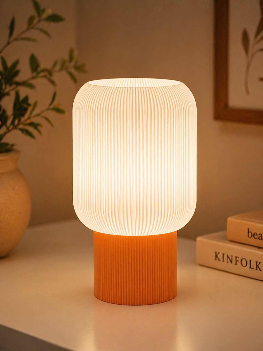 SolisGlow Ribbed Table Lamp