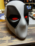 White Deadpool Mask with Red Eyes